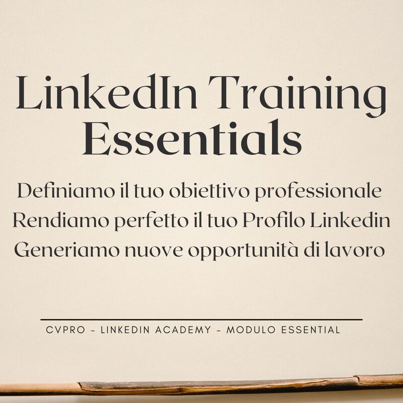 Percorso di formazione CVPRO LinkedIn Essentials